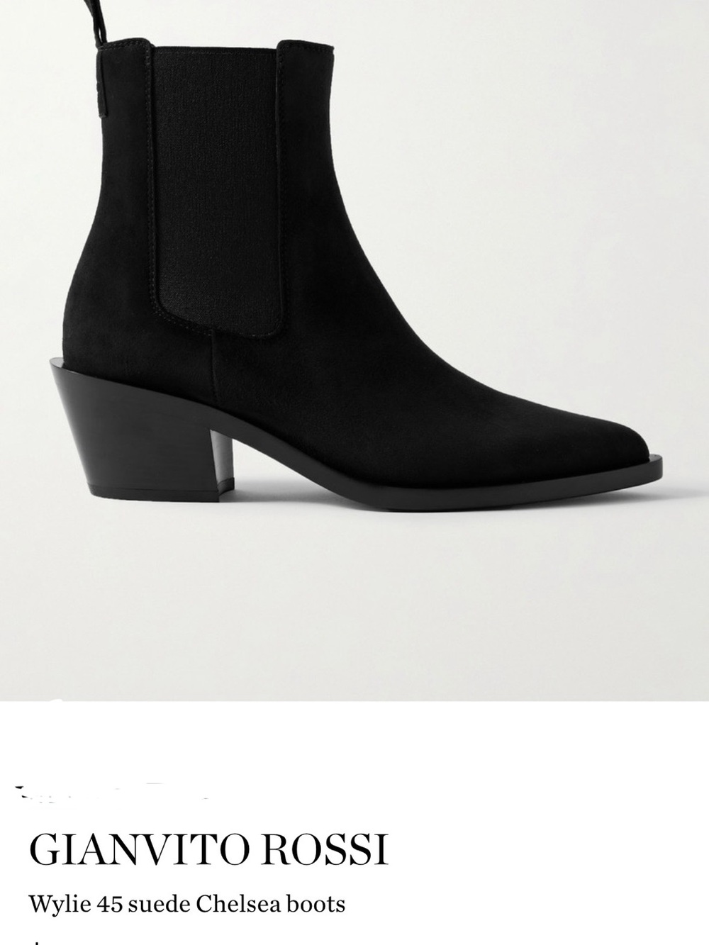 Gianvito Rossi Wylie 45 Suede Chelsea Boots